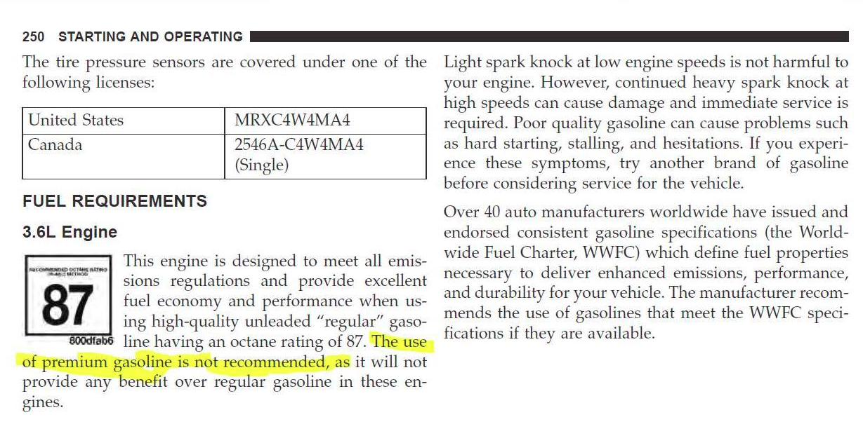 Should I use premium or regular gas in my Travato? TOWB